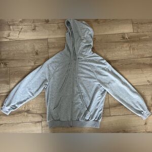 Gray Zip-Up Hoodie